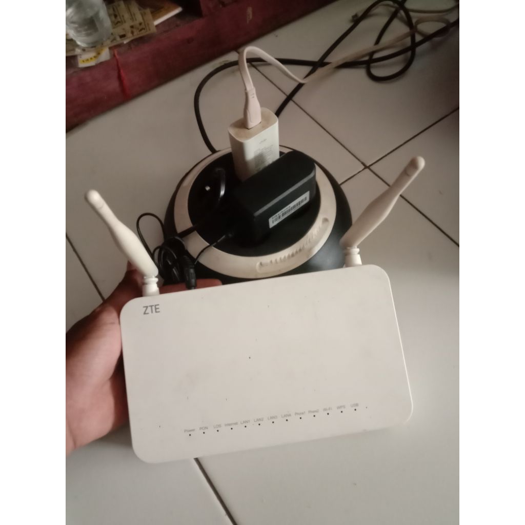 ROUTER GPON EPON ZTE F609 Port Biru Second Normal + Adaptor