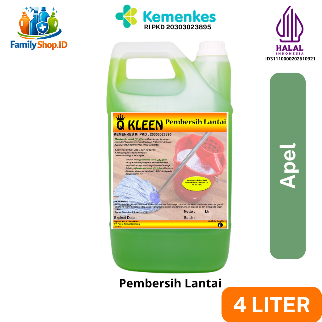 Q KLEEN Pembersih Lantai 4 Liter Antibacterial