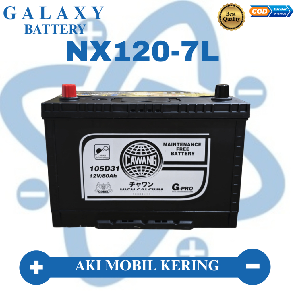 Aki Cawang Battery MF NX120-7L 12 Volt 100 Ampere