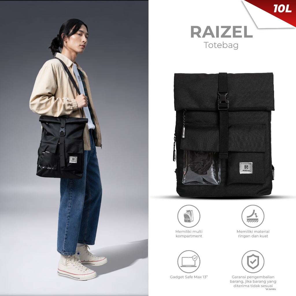 Mads Raizel Backpack Tas Ransel Pria Wanita Multifungsi Waterproof Slot Laptop Cordura Canvas Raizel