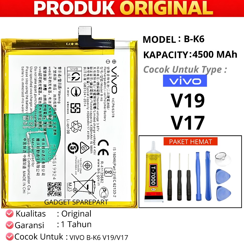 BATERAI VIVO V19 / BATERAI VIVO V17 B-K6