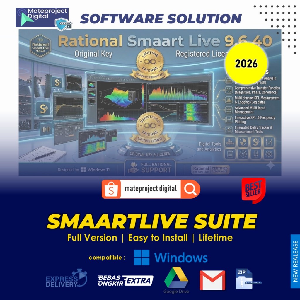 Smaart Suite v9.6.40 Full Version – Software Audio Analyzer Profesional RTA SPL & Impulse Response (