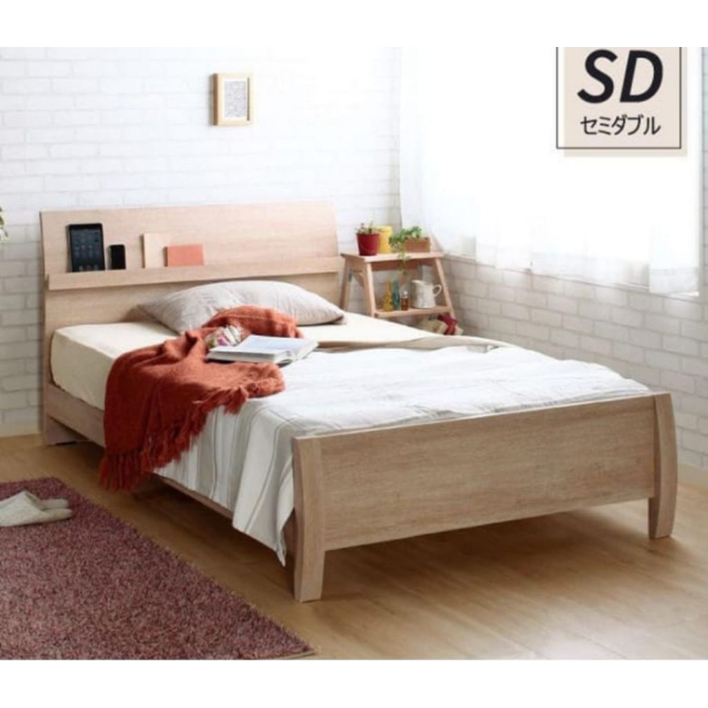 dipan tempat tidur minimalis modern dipan kayu solid UK 120x200