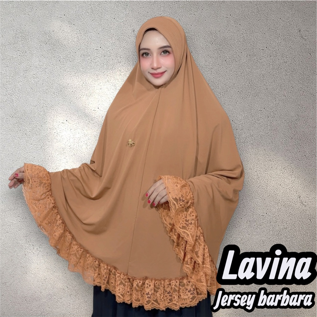 Jilbab instan Jumbo Lavina soft ped sabit jersey barbara by Fo hijab wnita muslim