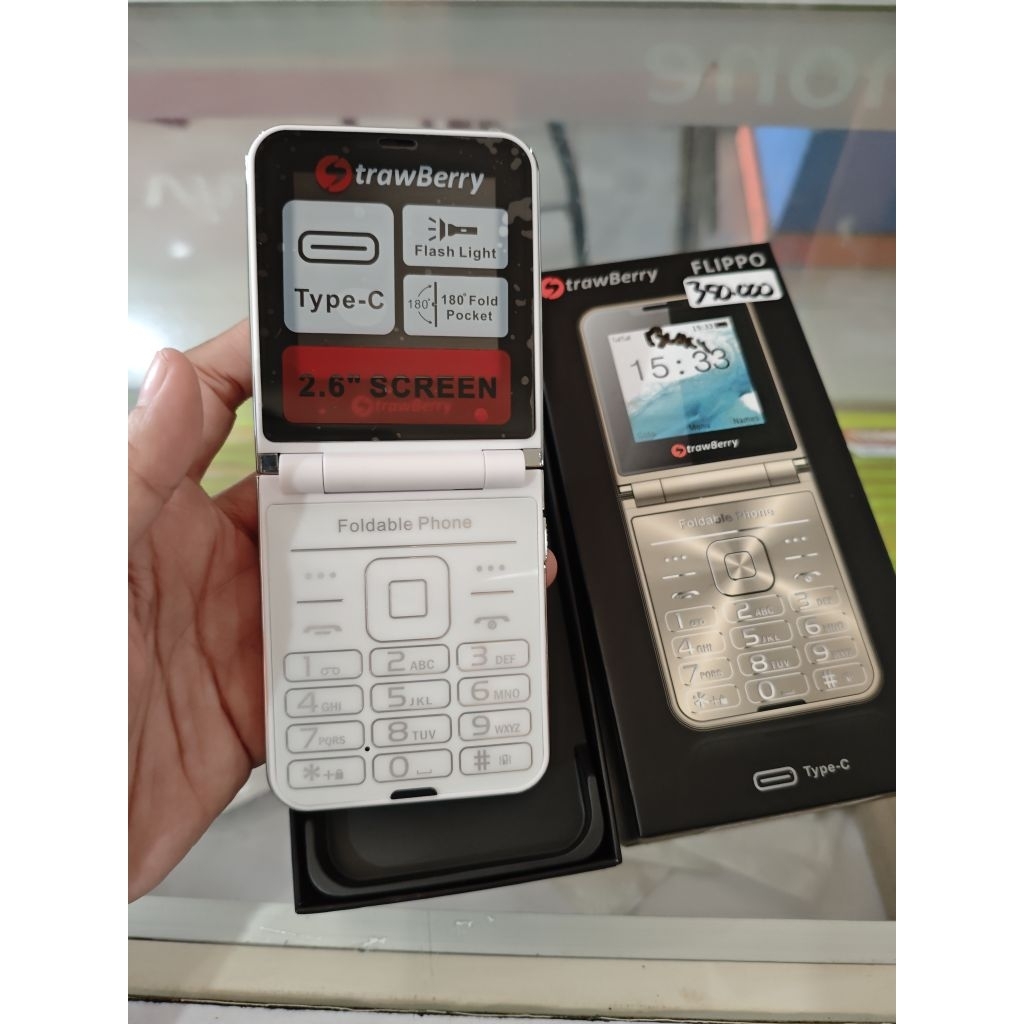 HP STRAWBERRY FLIPPO DUAL SIM CARD MODEL LIPAT BARU GARANSI RESMI 1 TH
