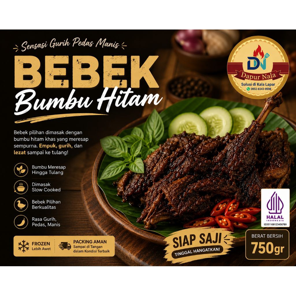 Bebek Bumbu Hitam Frozen