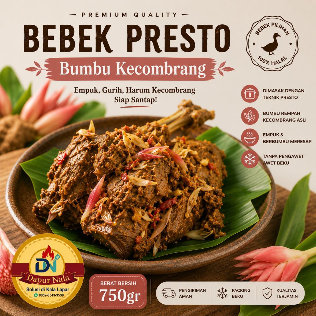 Bebek Presto Bumbu Kecombrang Frozen