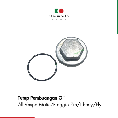 Tutup Pembuangan Oli Mesin Piaggio Zip / Liberty / Vespa Matic - Original Piaggio Part