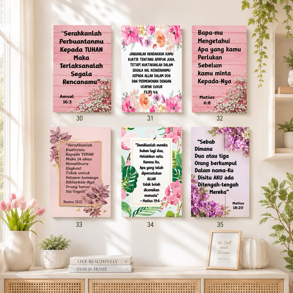 Hiasan Dinding Ayat Alkitab Firman Tuhan Termurah Poster Dinding Ayat Alkitab