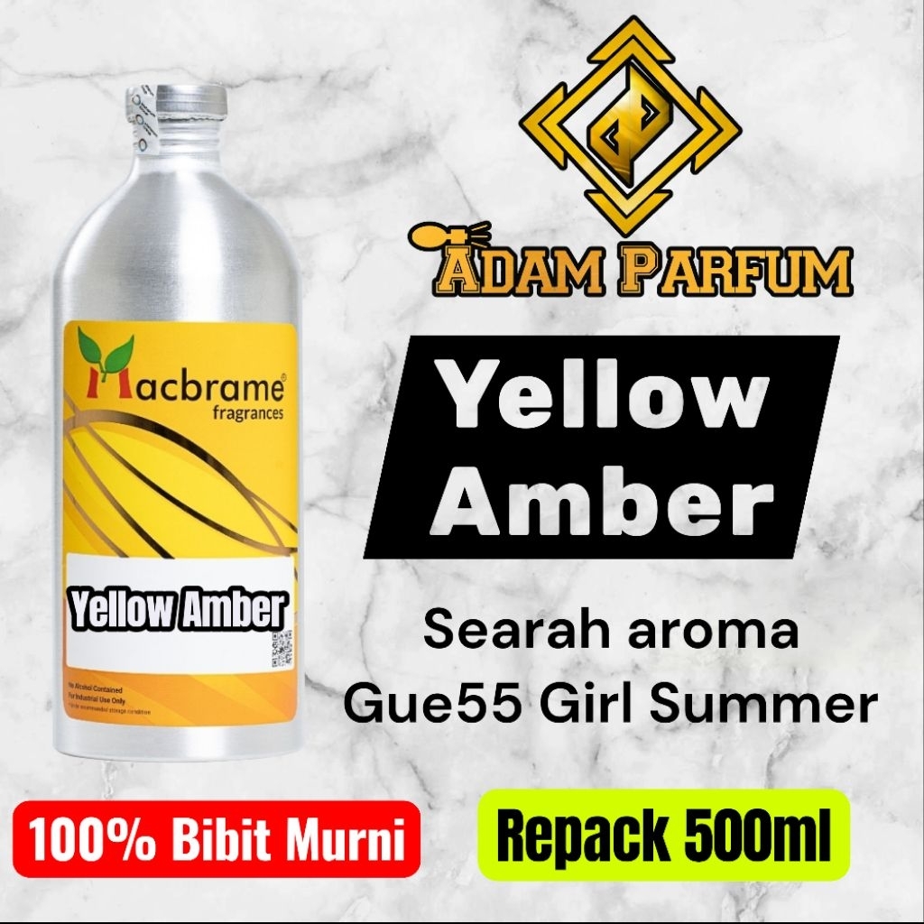Parfum yellow amber 500ml Repack macbrame searah aroma 6ue55 G1rl Summ3r