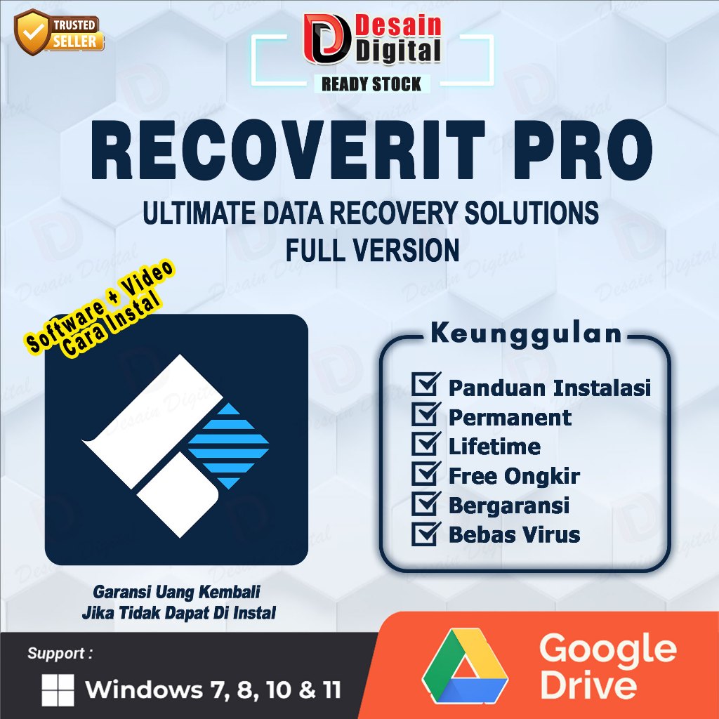 Wondershare Recoverit Full Version Lifetime | Software Recovery Data Hardisk Memory (WIN)