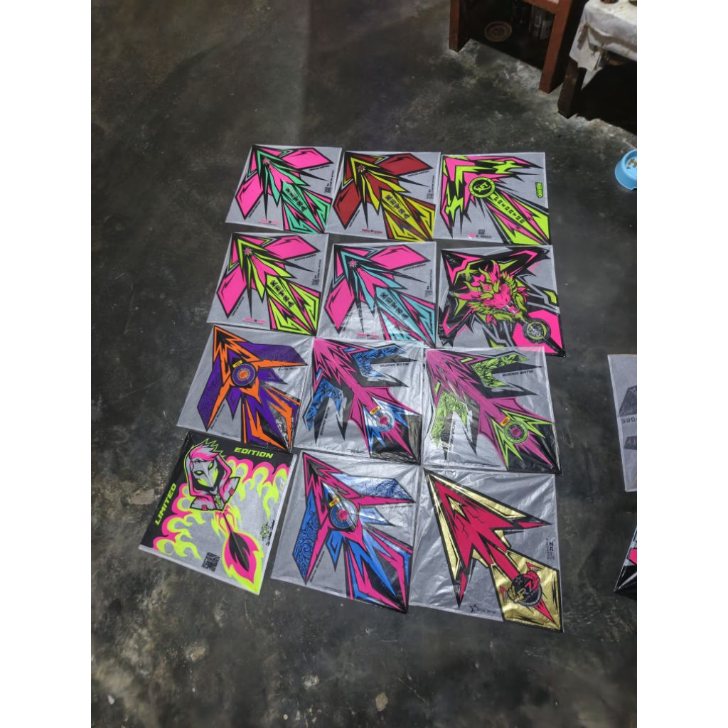Layangan sukhoi Super fiber hitam lilitan ultimate 3 warna stabilo