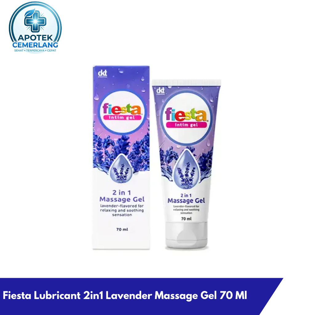 Fiesta Gel Massage Gel 70ml - Water Based, Aroma Lavender, Ringan