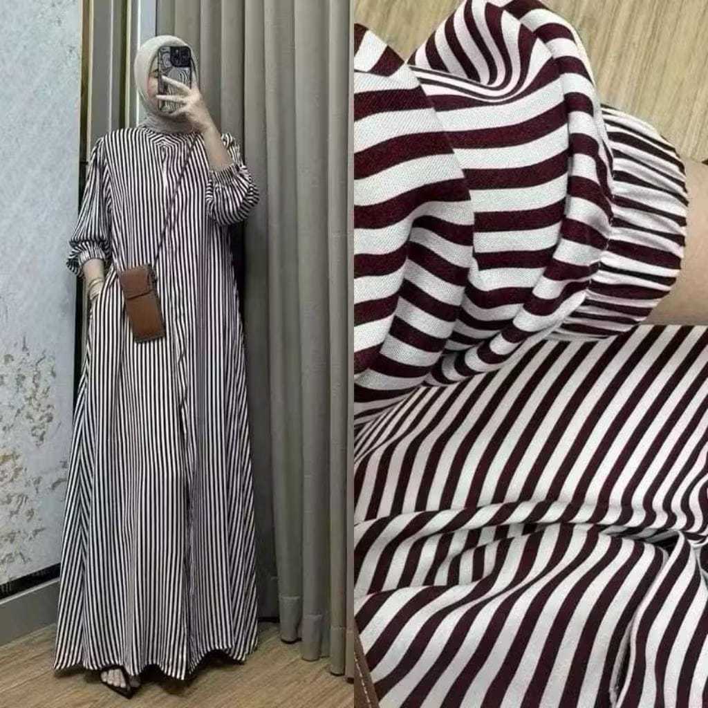 NEW GAMIS MAYZA RAYON PREMIUM MOTIF SALUR-GAMIS PILOW RAYON PREMIUM GAMIS PANJANG JUMBOH TANGAN KERU
