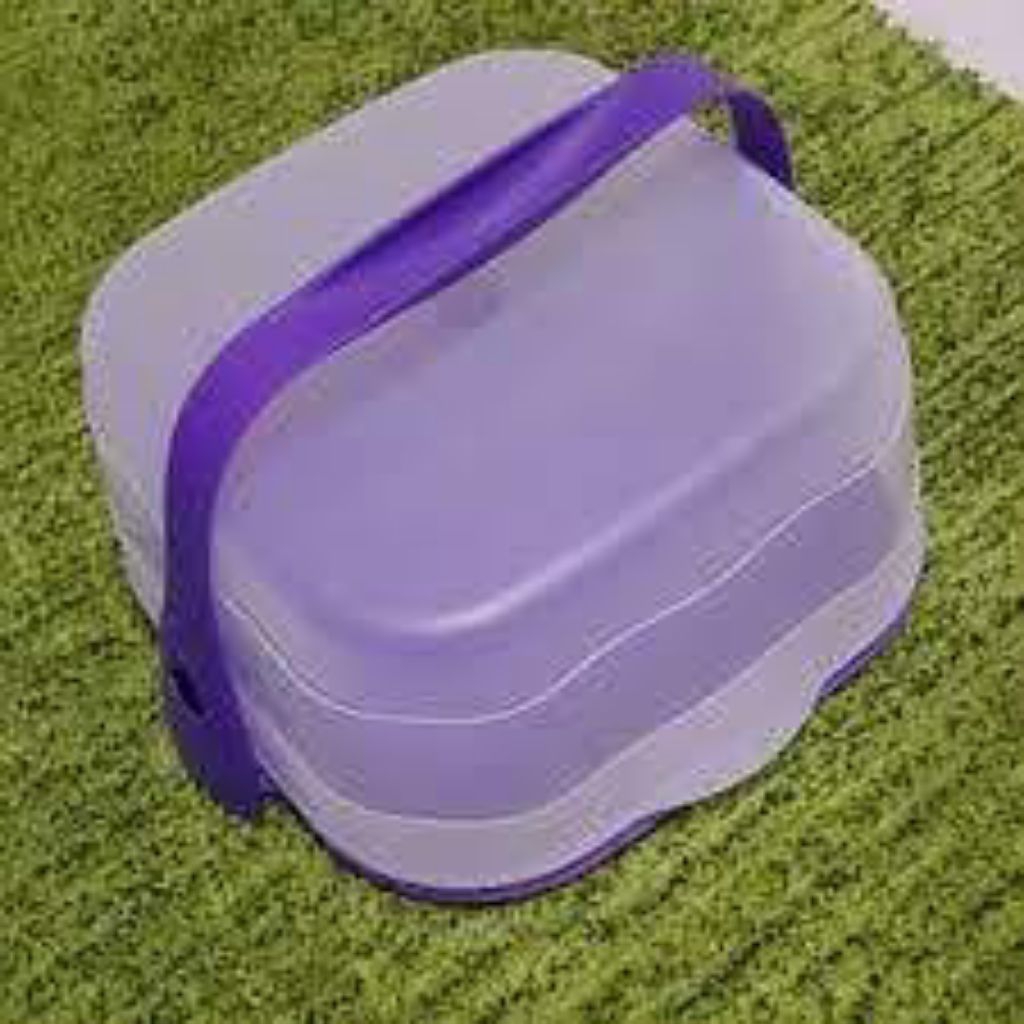 Tupperware cake taker ungu multifungsi