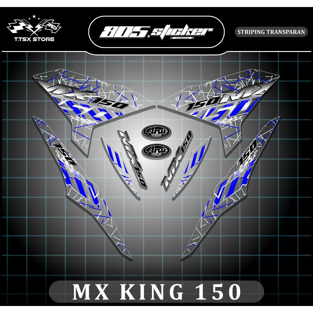 STRIPING MX KING 150 TRANSPARAN/STIKER MX KING/VARIASI STIKER MX KING 150 SNIPER
