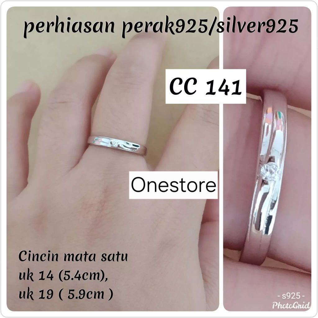 CINCIN MATA SATU UKIR PERAK 925 CC 141