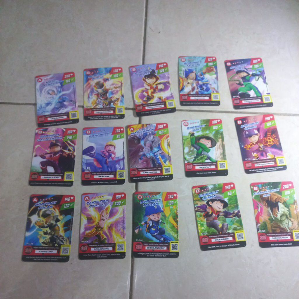 kartu boboiboy choki choki
