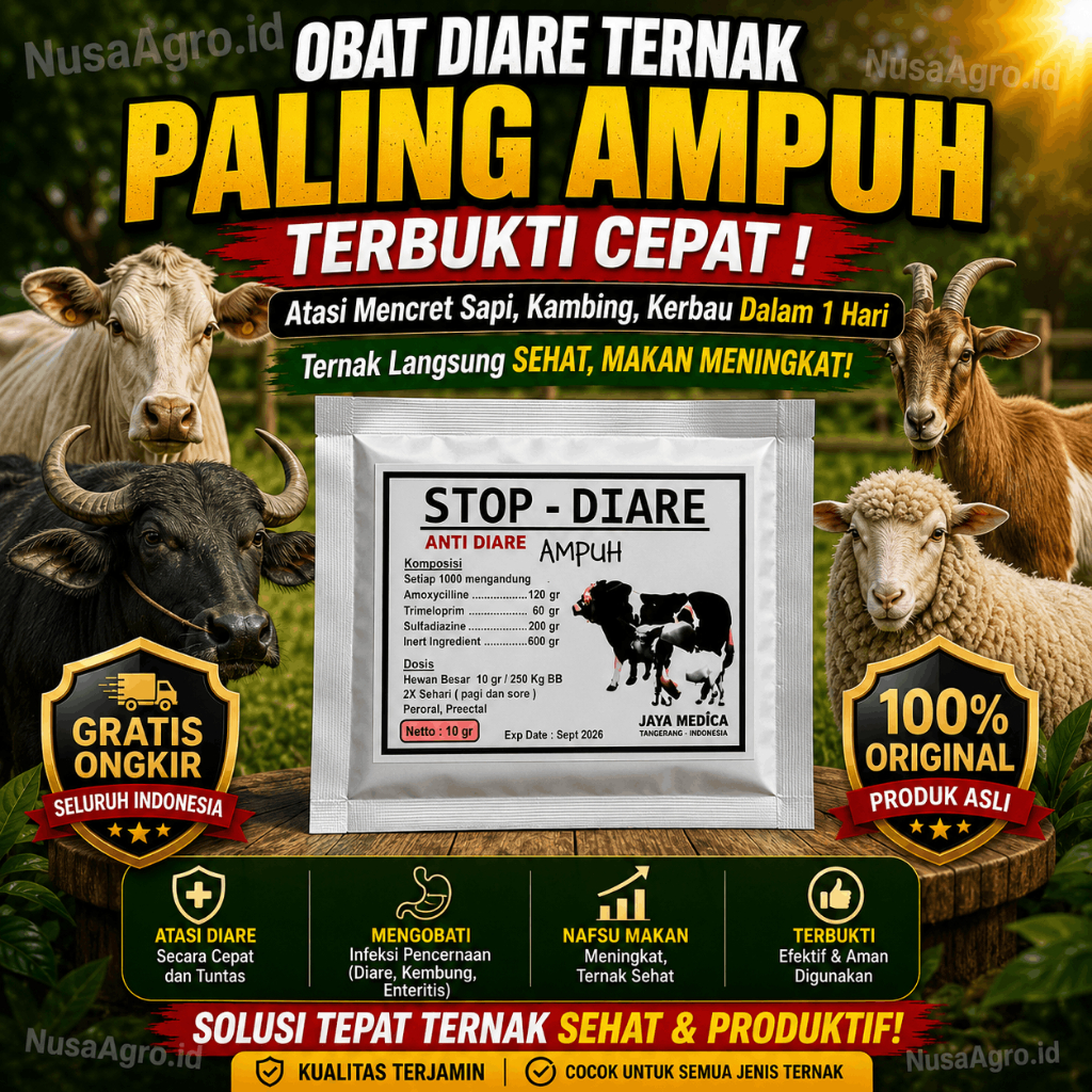 OBAT DIARE TERNAK PALING AMPUH TERBUKTI CEPAT - Atasi Mencret Sapi Kambing Kerbau Dalam 1 Hari | Ter