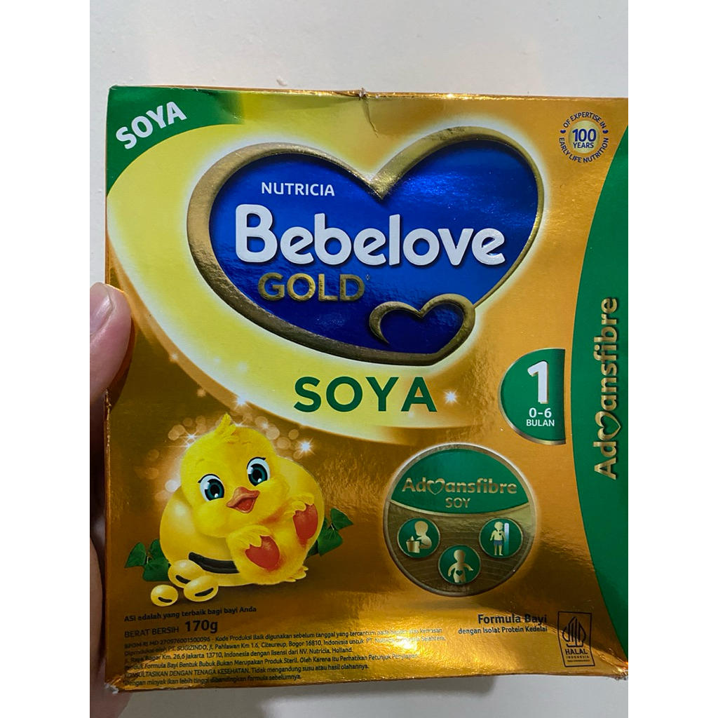 Bebelove Gold Soya 1 - Formula Soya Bayi Bubuk 170 Gram dengan Isolat Protein Kedelai