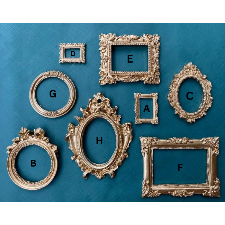 Frame Foto Mini Vintage Emas & Bening | Aesthetic Mini Frame