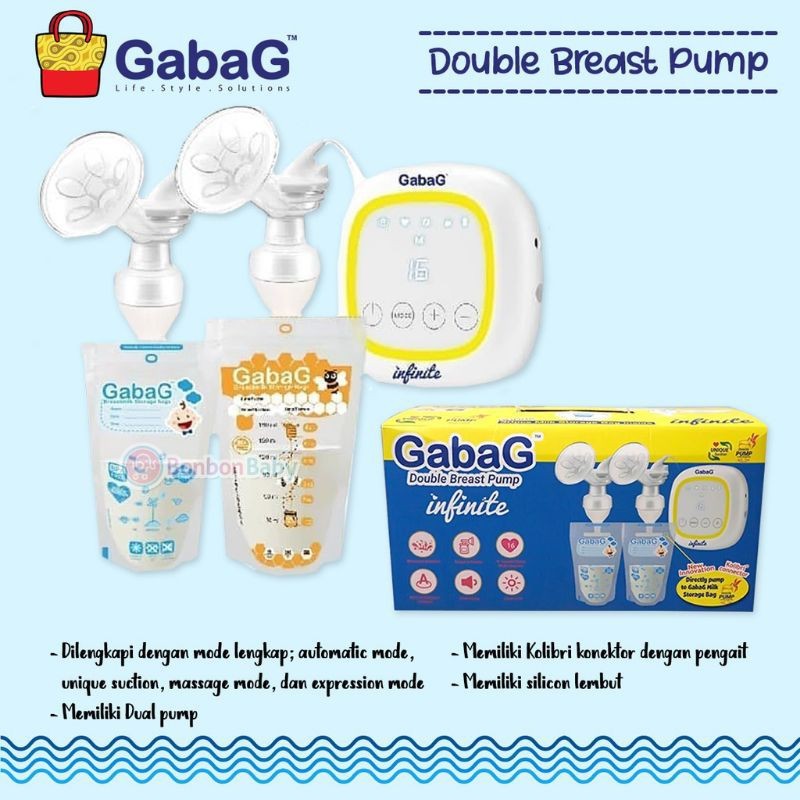Gabag Infinite DOUBLE Breastpump Electric / Pompa Asi Elektrik Gabag Dualpump [BR 242]