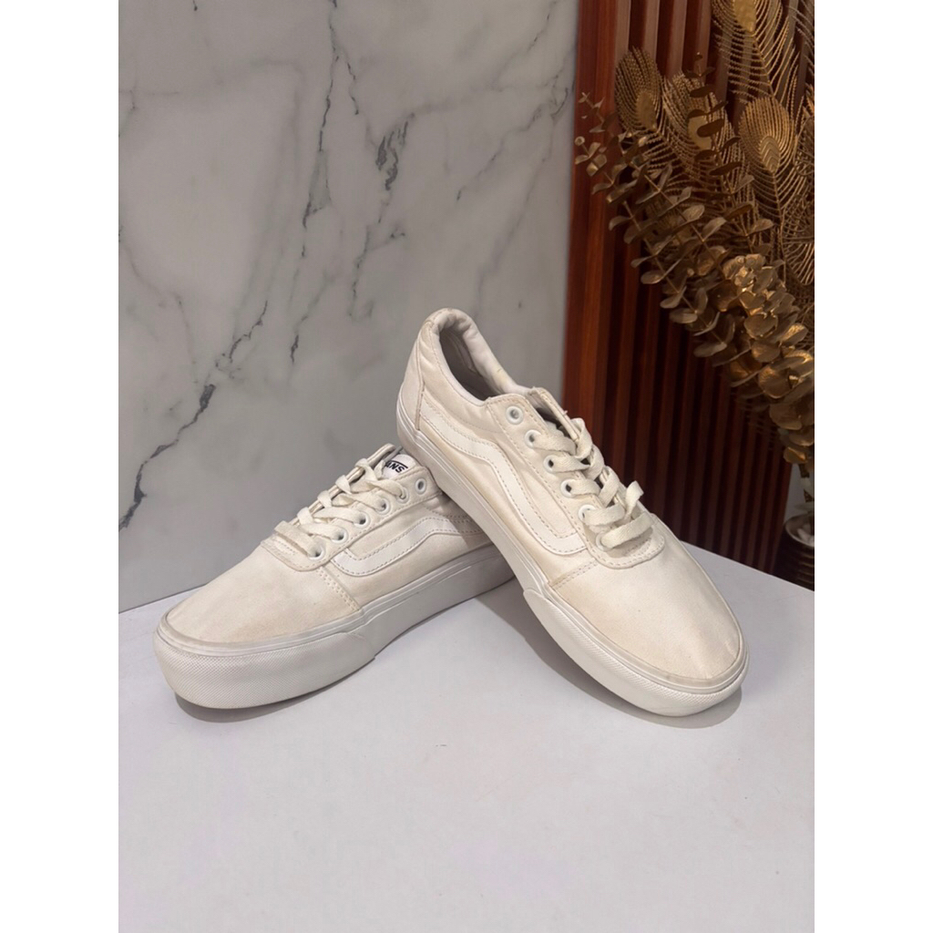 sepatu vans oldschool full putih second original