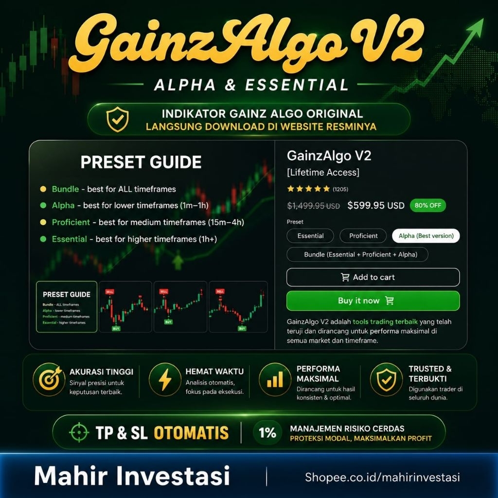 GainzAlgo V2 (NEW) Alpha & Essential Indikator Tradingview - Lifetime Access