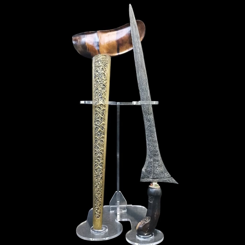 Keris Jalak Dinding Pamor Miring Lar Gangsir dan Ujung Gunung (Dwi Pamor) Langka