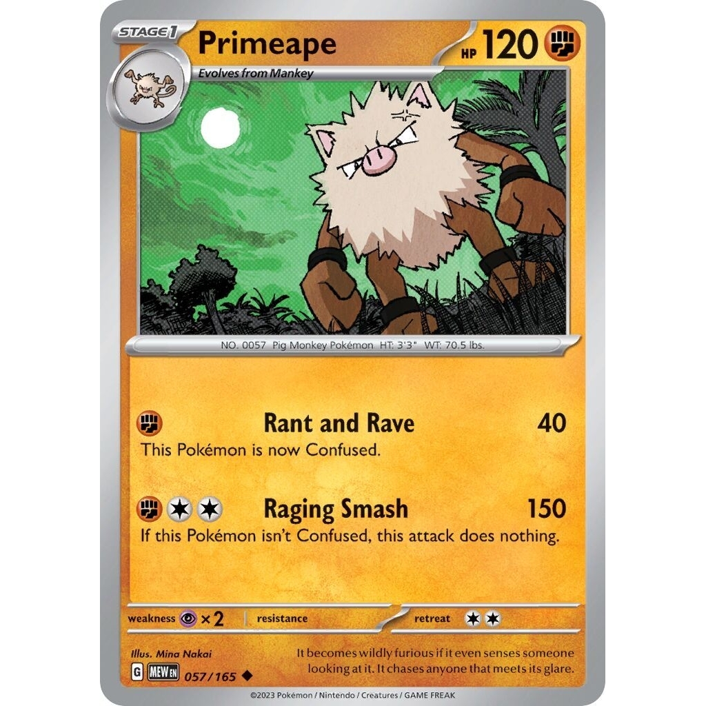 Tcg Pokemon Primeape Mew 151