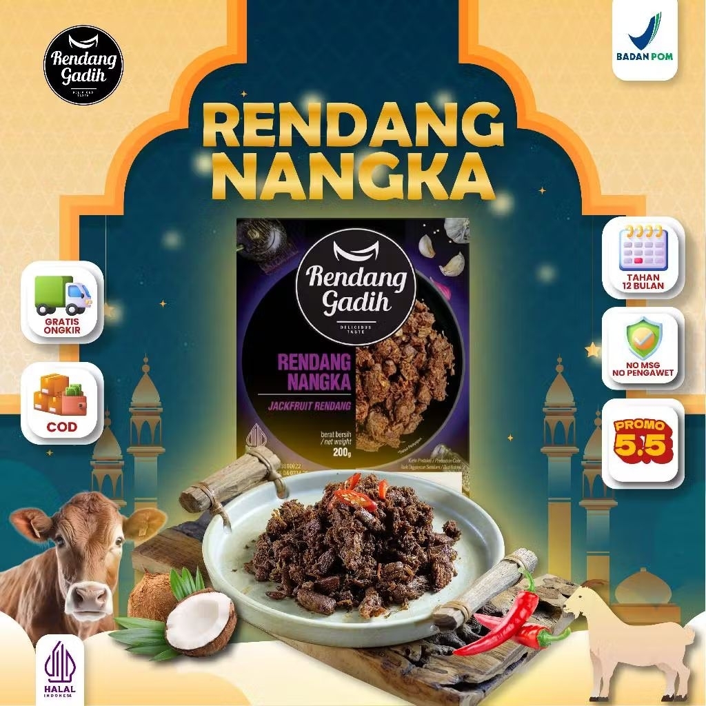 Rendang Nangka - Rendang Gadih Makanan Siap Saji Khas Minang Asli Padang Payakumbuh