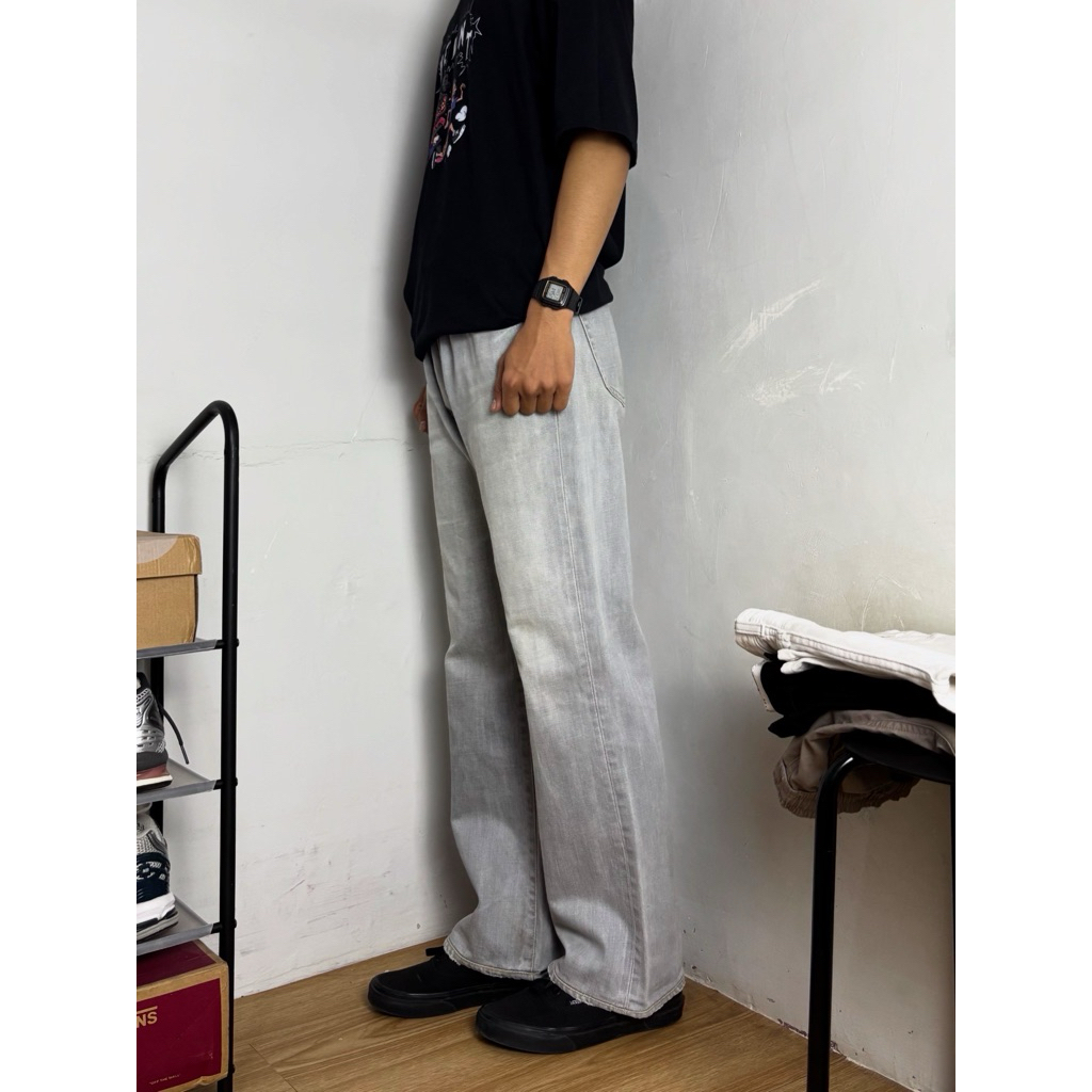 UNIQLO JEANS B002 REGULAR BOOTCUT GREY NONSTRECH