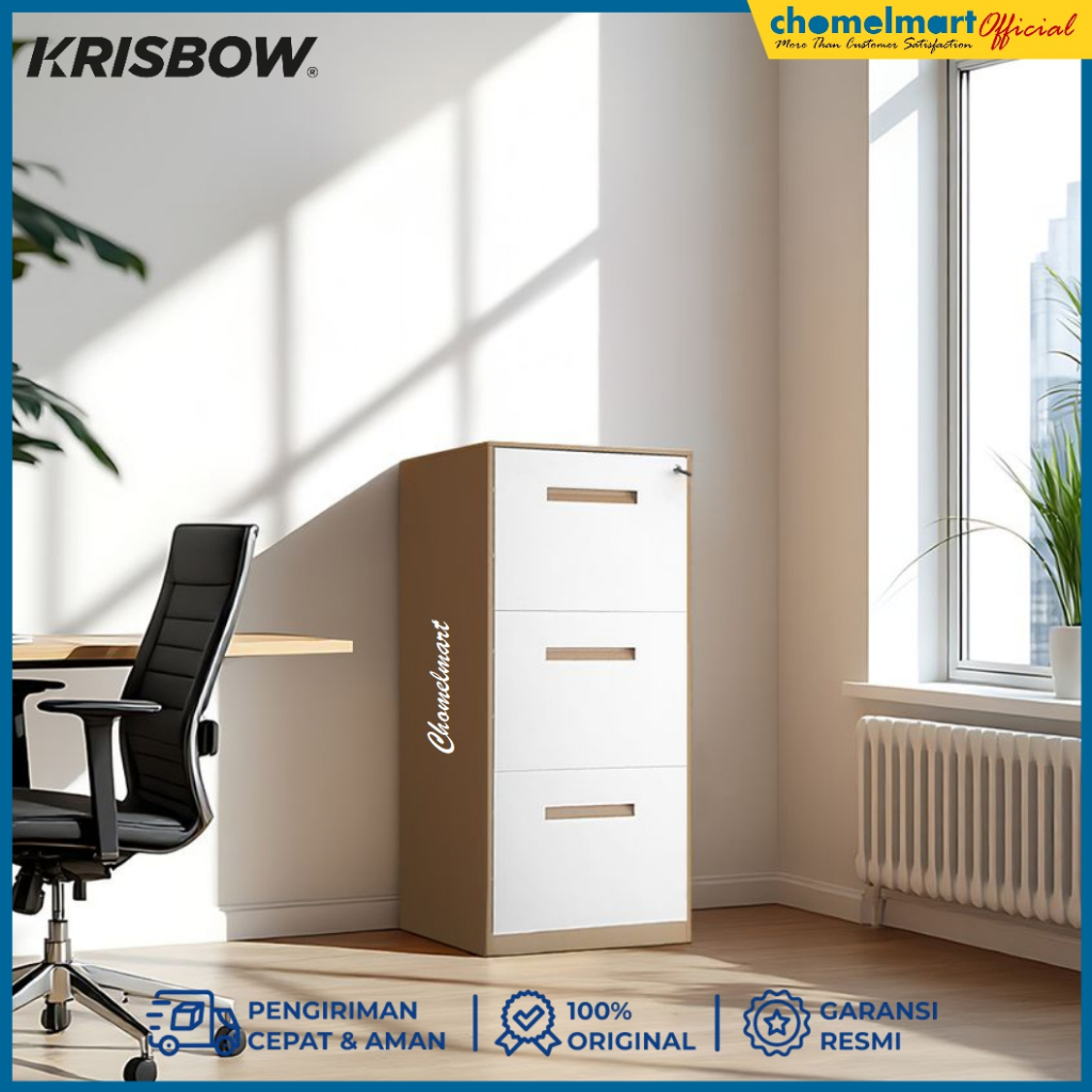 Krisbow Filing Cabinet Metal - Cokelat Beige
