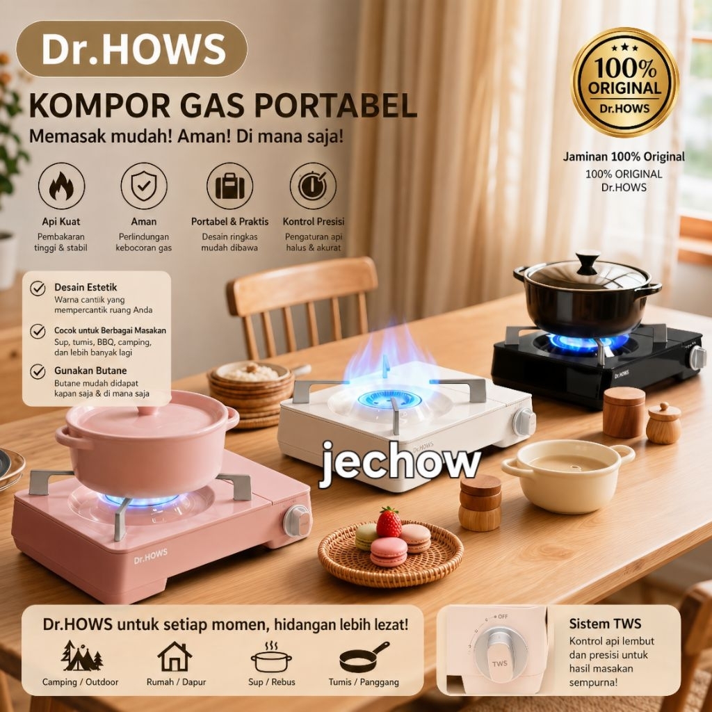 Ready Kompor Gas Portable Dr. Hows Original 100% / Twinkle Portable Stove Dr. Hows / Kompor Portable