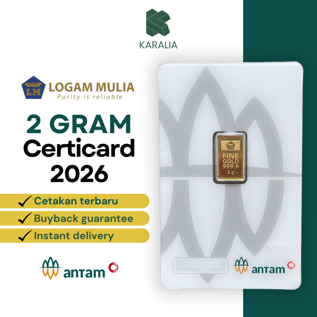 ANTAM – (LM) Logam Mulia Emas Antam 2 Gram Emas Murni 999.9