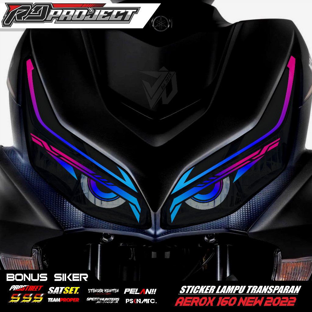 Share: Stiker Lampu AEROX 160 | Stiker Variasi Lampu Alis Motor YAMAHA AEROX 160 New | Stiker Alis A