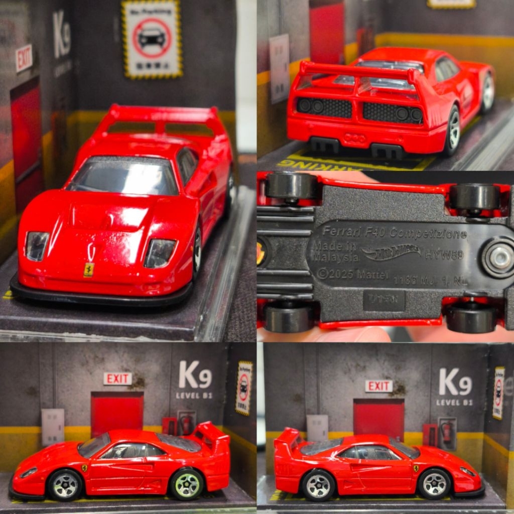 Hot Wheels Loose Mulus - Ferrari F40 Competizone Merah Red