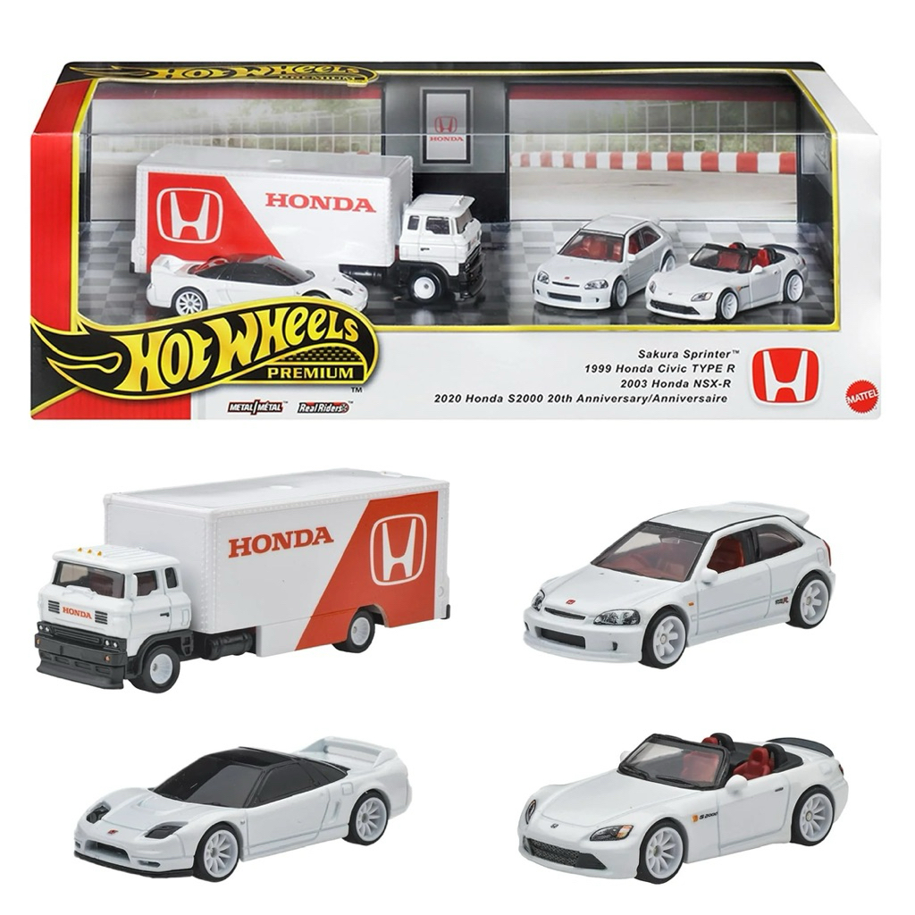 Hot Wheels premium Honda Set diorama