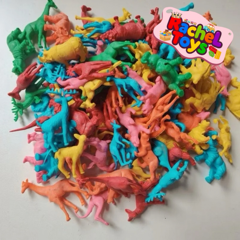 500 gram (-+95 pcs) Binatang KARET KILOAN mainan binatang safari