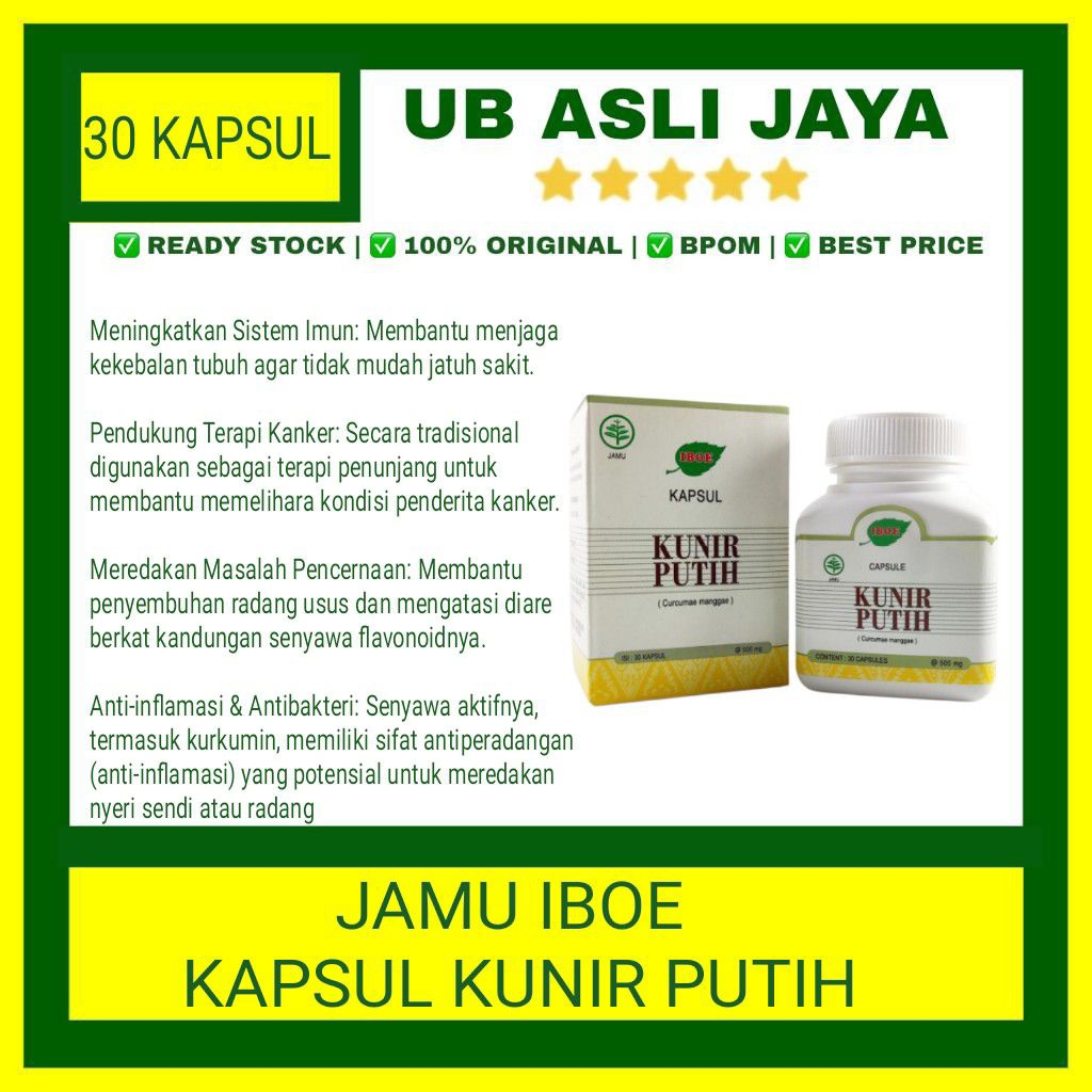 IBOE Kapsul Kunir Putih kesehatan tubuh