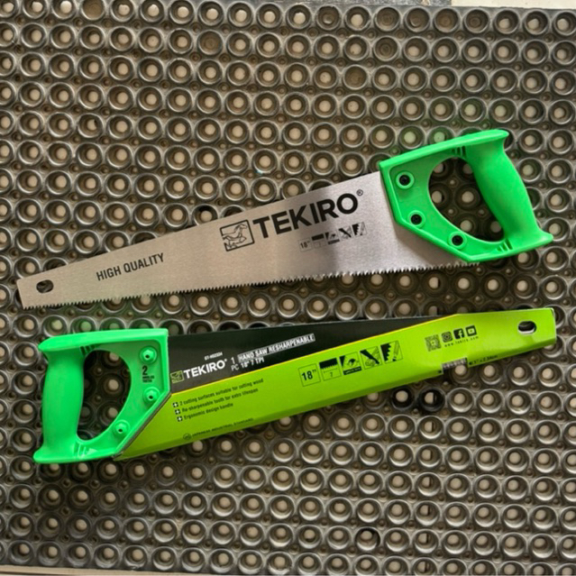 Gergaji Tangan TEKIRO 18 Inch dengan Pisau Tahan Lama dan Pegangan Ergonomis