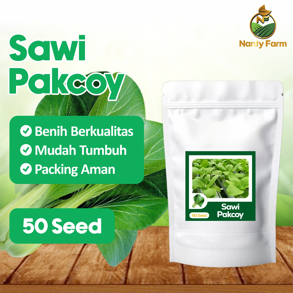 50 Benih Sawi Pakcoy Pakchoy Sawi Sendok - Bibit Benih Sayur Sayuran