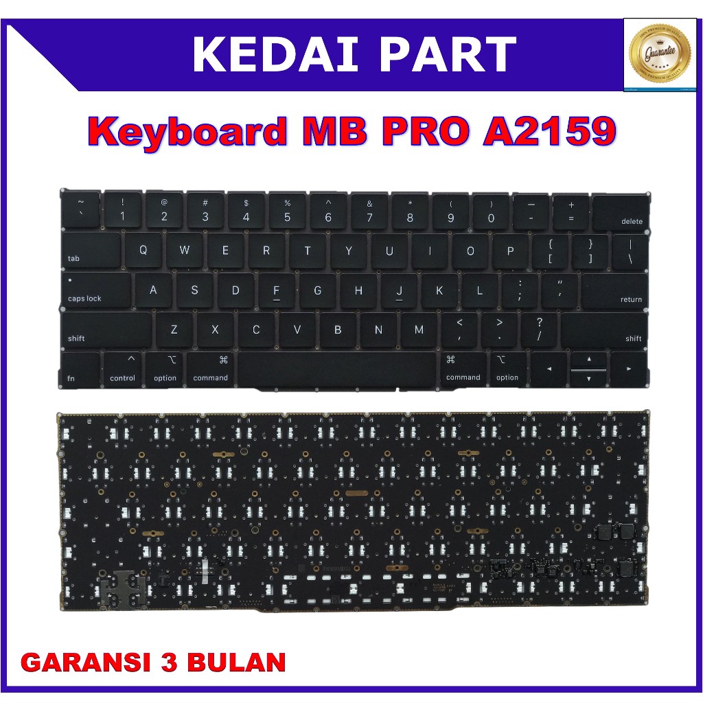 Keyboard Apple Macbook Pro Retina 13 A2159 tahun 2019