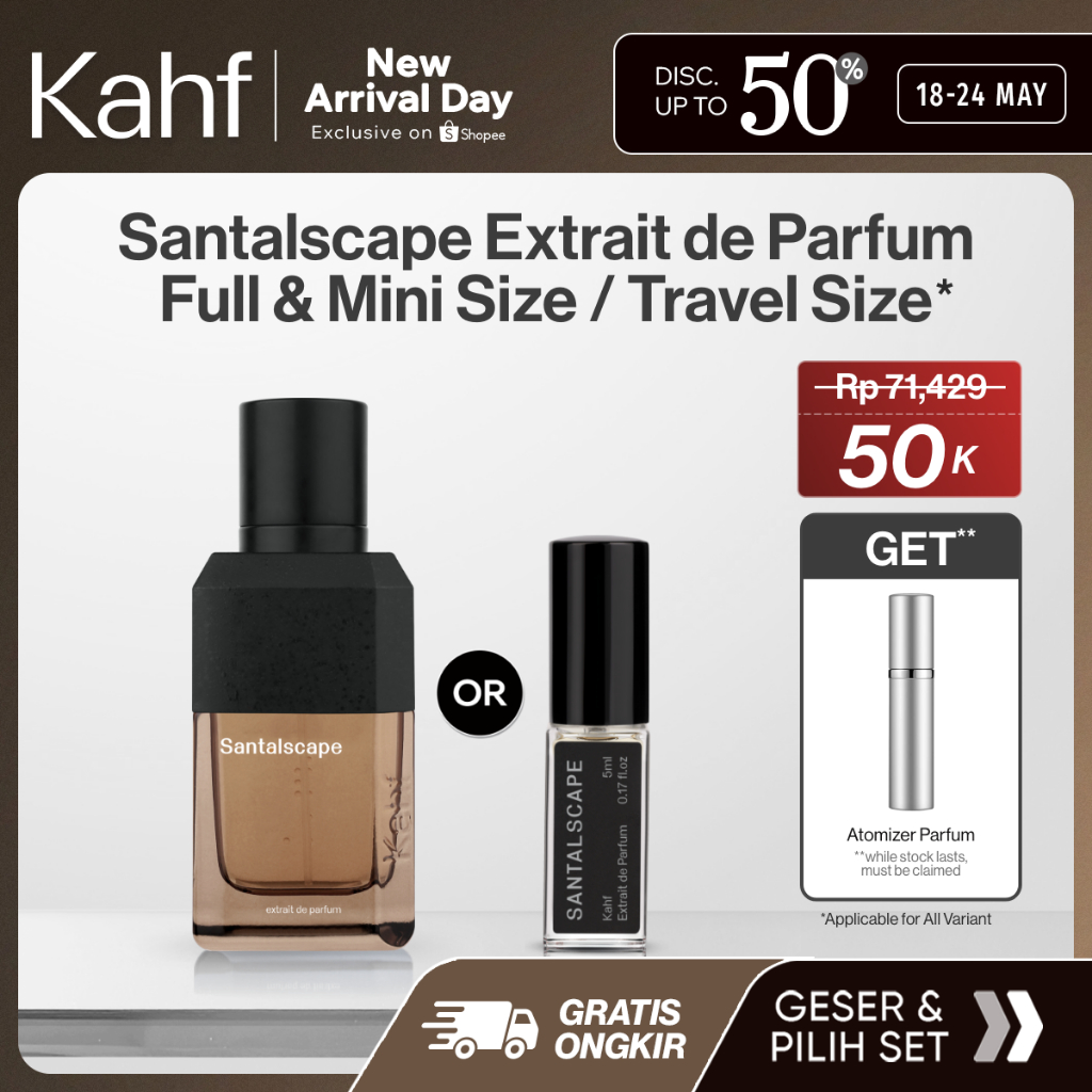 Kahf Santalscape Extrait de Parfum - Full & Mini Size / Travel Size - 50 ml & 5 ml - Oracle Series -