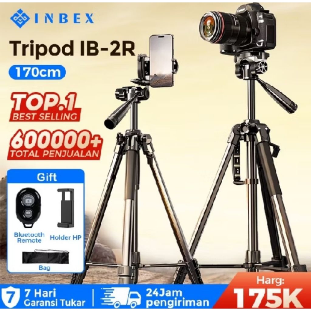 Tripod Kamera Dan HP INBEX 177CM Kokoh Bagus Original