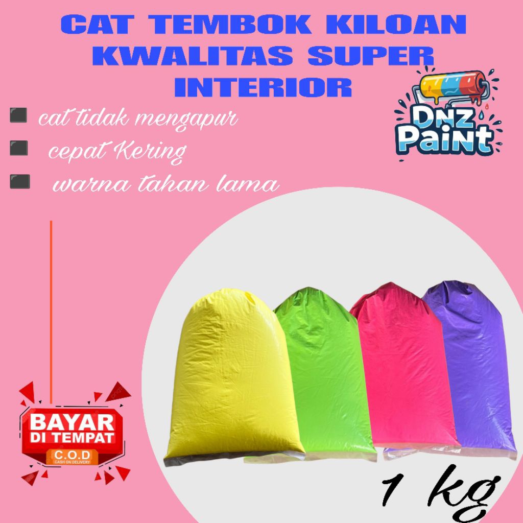 1 KG Cat Tembok kiloan murah kualitas SPR warna tua by DnZ Paint