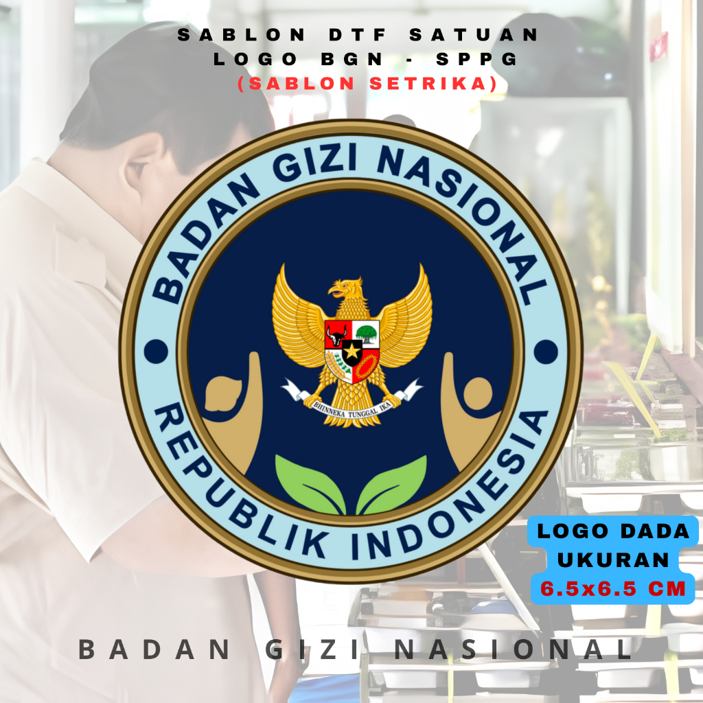 Sticker Logo SPPG / BGN - Sablon Strika Satuan