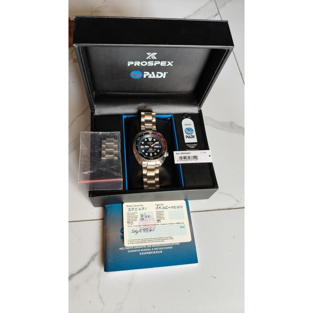 seiko prospex SRPE99K1 turtle padi pepsi automatic