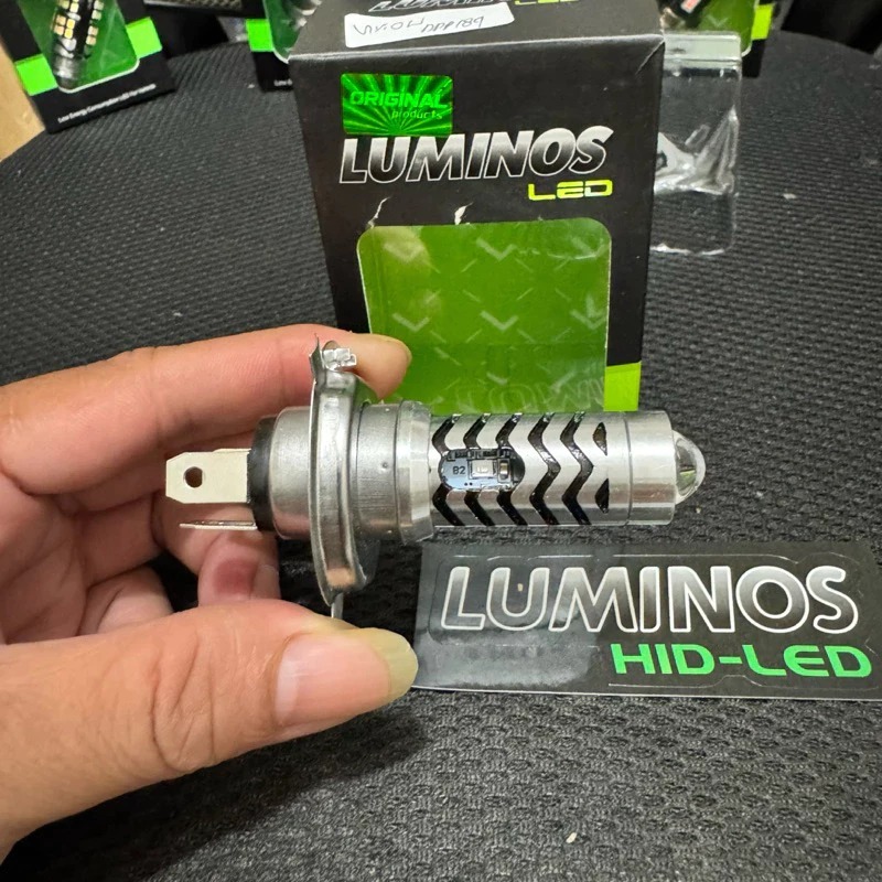 Lampu Luminos Lampu Depan Motor LS2 H4 LED Motor Laser 2 Warna dan Senja Original DDP 184 asli Lumin