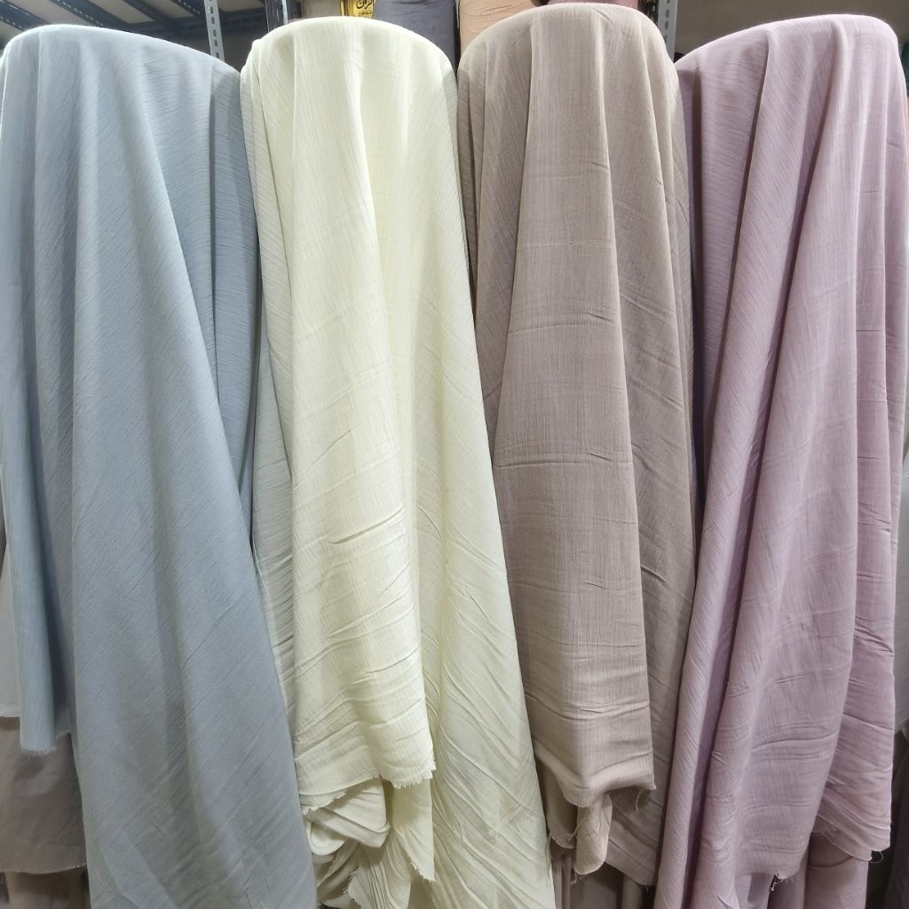 kain katun rayon crinkle premium(harga 0.5mtr/50cm)